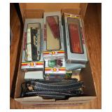 Model Train Cars Qty. 9, HO Scale With Track