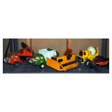 Assorted Tonka Trucks & Earthmover Toys Qty. 4 And Buddy L Concrete Mixer