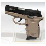 SCCY CPX-2 CBDE Pistol, 9mm, SN# 548689, Flat Dark Earth Frame, Carbon Black, Includes Box and Paper
