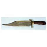 1861 Civil War Era Replica Combat Bowie Knife Marked " Edward Barnes & Sons US 1861" Brass Back Blad