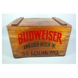 Vintage Budweiser Anheuser Busch St Louis Wooden Beer Crate, 17.5"W x 11"H x 12"D