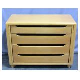 Vintage Heywood-Wakefield Style Tambour Door Buffet With Four Drawers 34"H x 44"W x 20"D