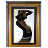 Charles A Bibbs "Lady In Black III Music Maker" 28/65 Artist Print, Framed and Matted, 46" x 32"