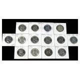 Ben Franklin Half Dollars, Qty 14, 1951 To 1968, Some Proofs, 1951 Coin Uncirculated