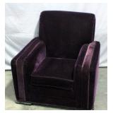 Vintage Style Velveteen Upholstered Sofa Chair 35"H x 36.5"W x 35"D