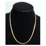 18K Yellow Gold Herringbone Italian 20" Chain