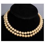 Faux Pearl Necklaces Qty 2, Gold Tone Chains Qty 2, Short 14k Italian Gold Chain