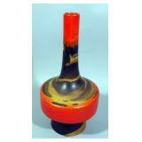 Mid-Century Raymor Italy Pottery Vase, 11.5"H, and Pottery Flame Vase, Made in Japan, 6"H