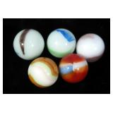 Patched Yellow, Blue And Orange Marbles, Patched Small Marbles And Other Assorted Marbles