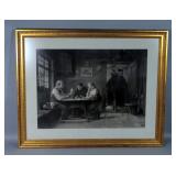 Home From War Print, 1870 Era, Matted And Framed