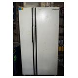 Side-By-Side Refrigerator And GE Microwave