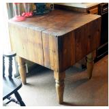 Solid Wood Butcher Block 33" x 31" x 30"