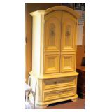 Stanley Distressed 5-Drawer Wardrobe Cabinet 75" x 32" x 20"