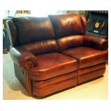 Lane Reclining Leather Love Seat 40" x 64" x 35"