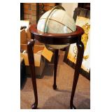 Crams Imperial World Globe With Wooden Display Table 38" x 24"