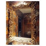 Large Decorative Mirror 45" x 33", Soap Dispensers, Jewelry Boxes And Hand Mirrors