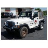 2000 Jeep Wrangler Sahara Edition MPV, 4WD, Soft Top, Jurassic Park Decals! 124,450 Miles, VIN # 1J4