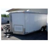 2002 Doolittle Enclosed Cargo Trailer With Ramp, Storage, Electric Capable, Side Door VIN # 1DGCS182