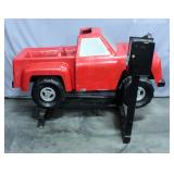Coin Operated Red Truck Kiddie Ride, 62"L x 41"W x 39"H, Works