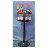Northwestern Double-Head Candy Toy Gumball Vending Machines on T Stand with Cast Iron Base, Includes