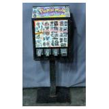 U-Seal-It Inc Model 4CBS Sticker/Tattoo Flat Vending Machine on Stand, Includes Key, 18"W x 48"H