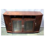 Television/Entertainment Center With Four Doors, Two Glass, Integrated Plug Ins, 60"W x 36"H x 18"D