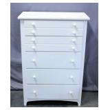 Five-Drawer Chest Of Drawers, 34"W x 50"H x 17.5"D