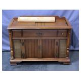 Mid-Century Magnavox Console Stereo With Turntable Model IP3612, 38"W x 27.5"H x 18"D