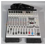 Behringer Eurorack UB 1222FX Pro 16 Input Mic/Line Mixer, Mounted to Custom Case And 2 Mic Cables, P