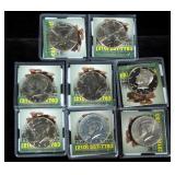 Kennedy Half Dollars, 1972, 1980, 1990, 1991 (2), 1995, 2003 (2), Total Qty 8