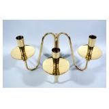 Tommi Parziner Mid-Century Modern Brass 3-Candle Candelabra