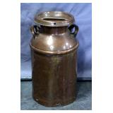 Superior Brand Copper Milk Can Marked Issaquah (WA) And Superior, 25"H x Bottom Dia 12.5"
