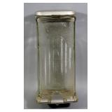 Vintage Brand Glass Mail Box With Aluminum Fittings, Opens Top and Bottom