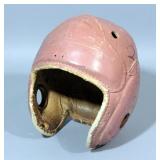 Vintage Leather Football Helmet With Triangle R Logo, Also Marked MH