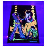 1975 Elvis Presley Flocked Black Light Poster, Dynamic Pub Co Collector Series #4, 21"W x 32"H
