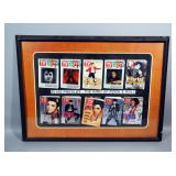 Framed Matted TV Guides With Elvis Presley Covers Includes Holographics, 38" x 28.5"