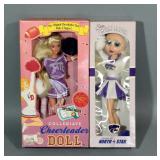 Collegiate Cheerleader Doll, K-State "Law Suit" Doll Appears New In Box And North Star "Star Cheerle