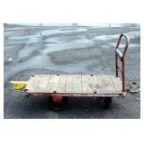 Jakes Foundry Steampunk Industrial Factory Railroad Cart with Cast Iron and Rubber Wheels, Platform 