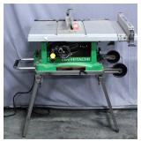 Hitachi Model C10FR 10" Portable Jobsite Table Saw with Foldable Rolling Stand, Works