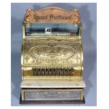 Antique Solid Brass National Cash Register Model 332, SN# 1140281, Dolphin Design, Tiffany Designed 