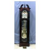 Howard Miller Model 610-793 Rochester Grandfather Clock, Moon Phase Accents, Crystal Cut Grooved Gla