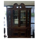 Alexander Julian Home Colours Chippendale Style Illuminated China Cabinet with Beveled Glass, 62.5"W
