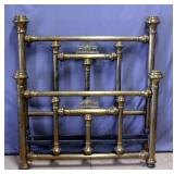 Full Size Brass Bed with Headboard and Footboard, Headboard Measures 56.5"W x 59"H