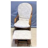 Glider Chair and Ottoman with Cushions