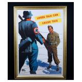 "Loose Lips Can Cause This" Adolph Treidler US World War Propaganda Copy of the Original Poster, Fra