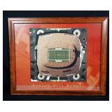 2002 Kansas City Sports Framed Prints, Qty 2, KC Chiefs Arrowhead Stadium and Kansas Speedway, 31"W 