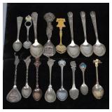 Presidential / Patriotic Souvenir Spoons, Qty 16, Washington DC, WHite House, JFK, Lincoln, Thomas J