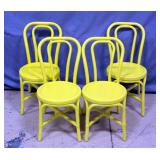 Pottery Barn Kids Yellow Bistro Play Chairs, Qty 4, 13"Dia Seat, 26"H