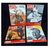 Vintage Life Magazines, Qty 4, Issues: October 28, 1946; September 1, 1952 Earnest Hemingway Cover; 