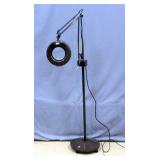 Vintage Articulating Floating Magnifying Work Task Floor Lamp, 77"H